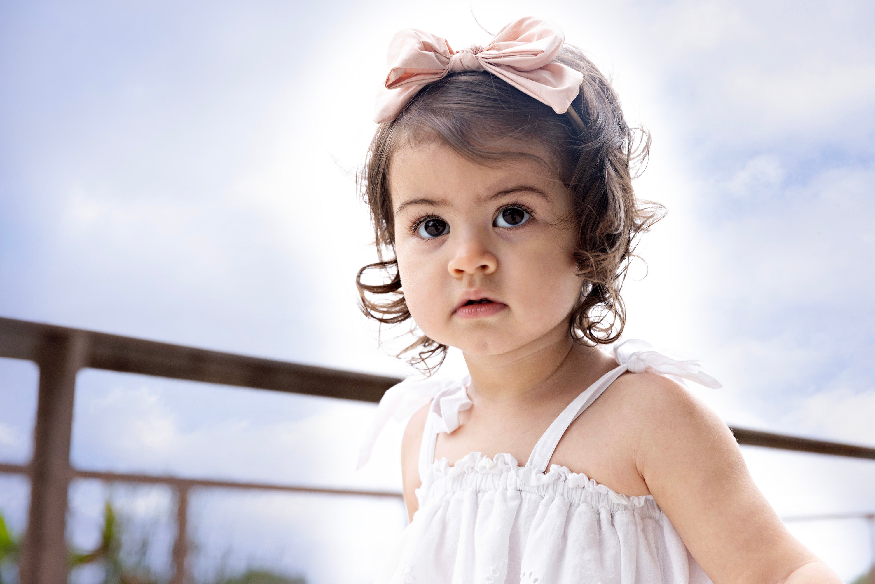 baby band dressy nylon taffeta bow