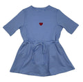 swimdress striped heart drawstring waist