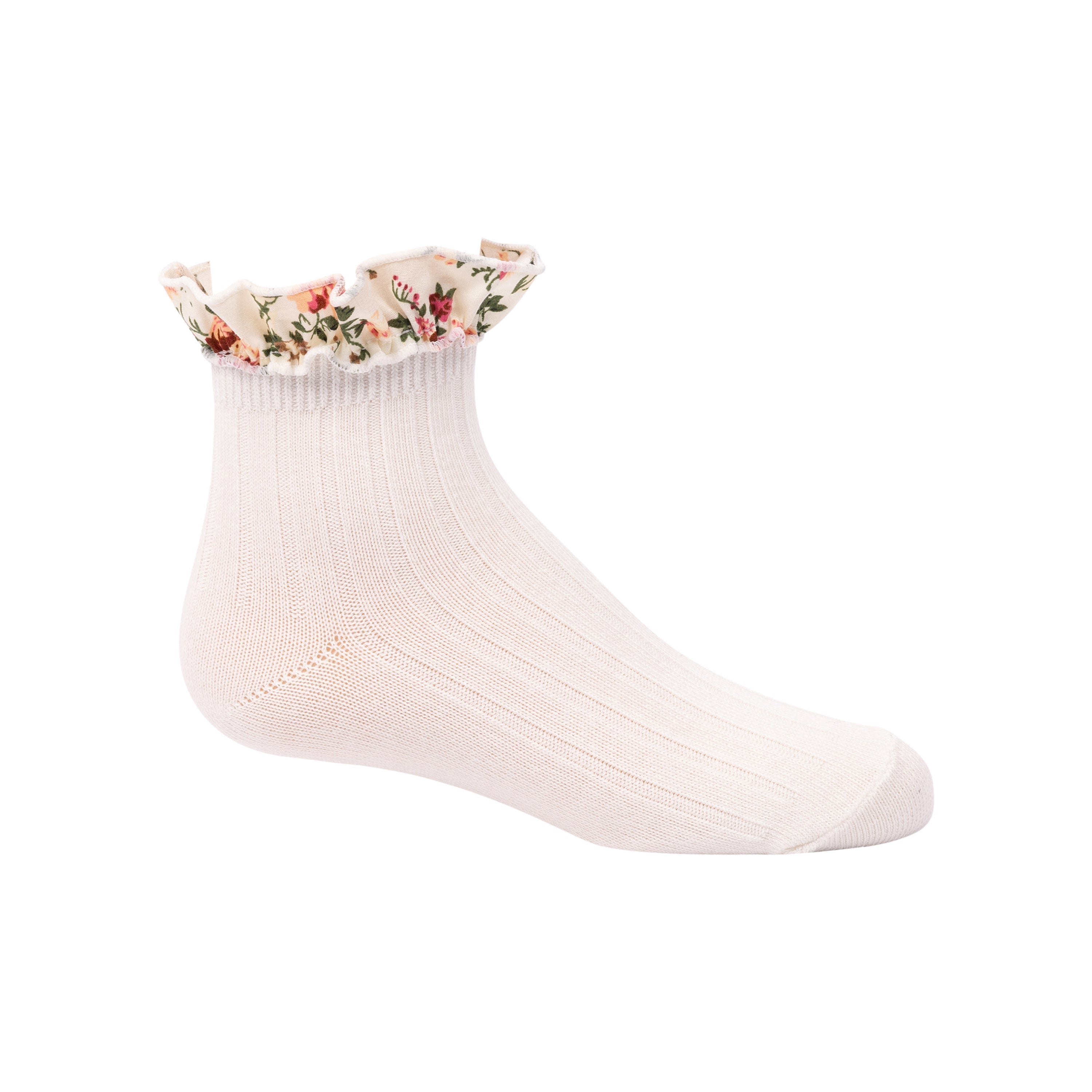 anklet floral ruffle