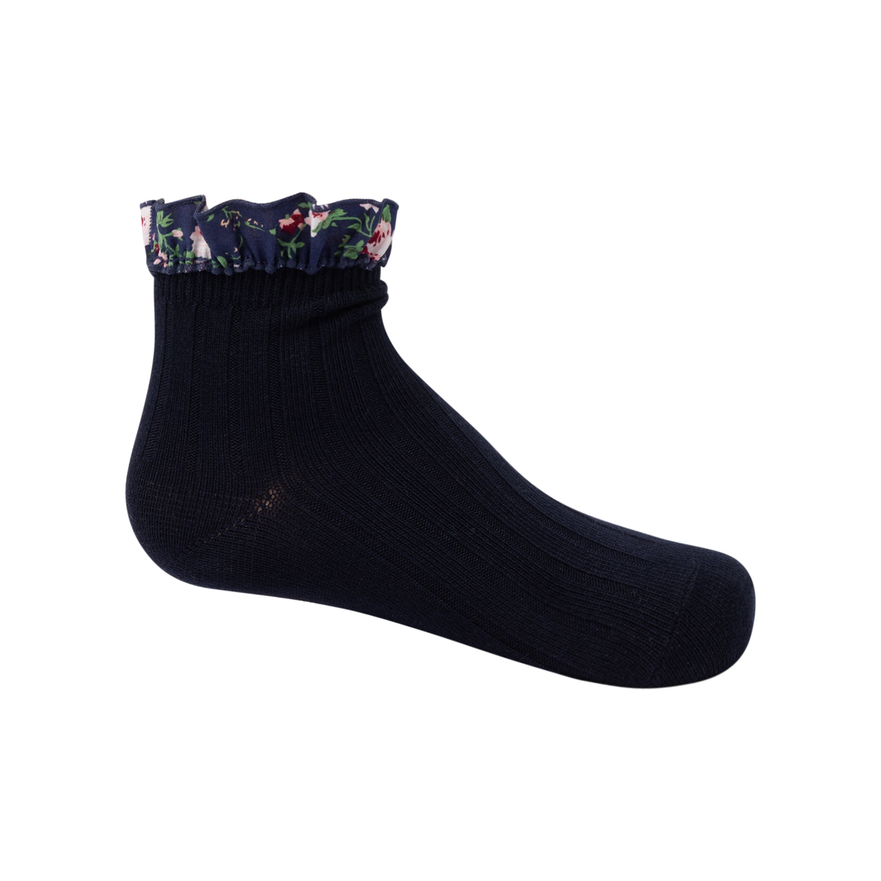 anklet floral ruffle