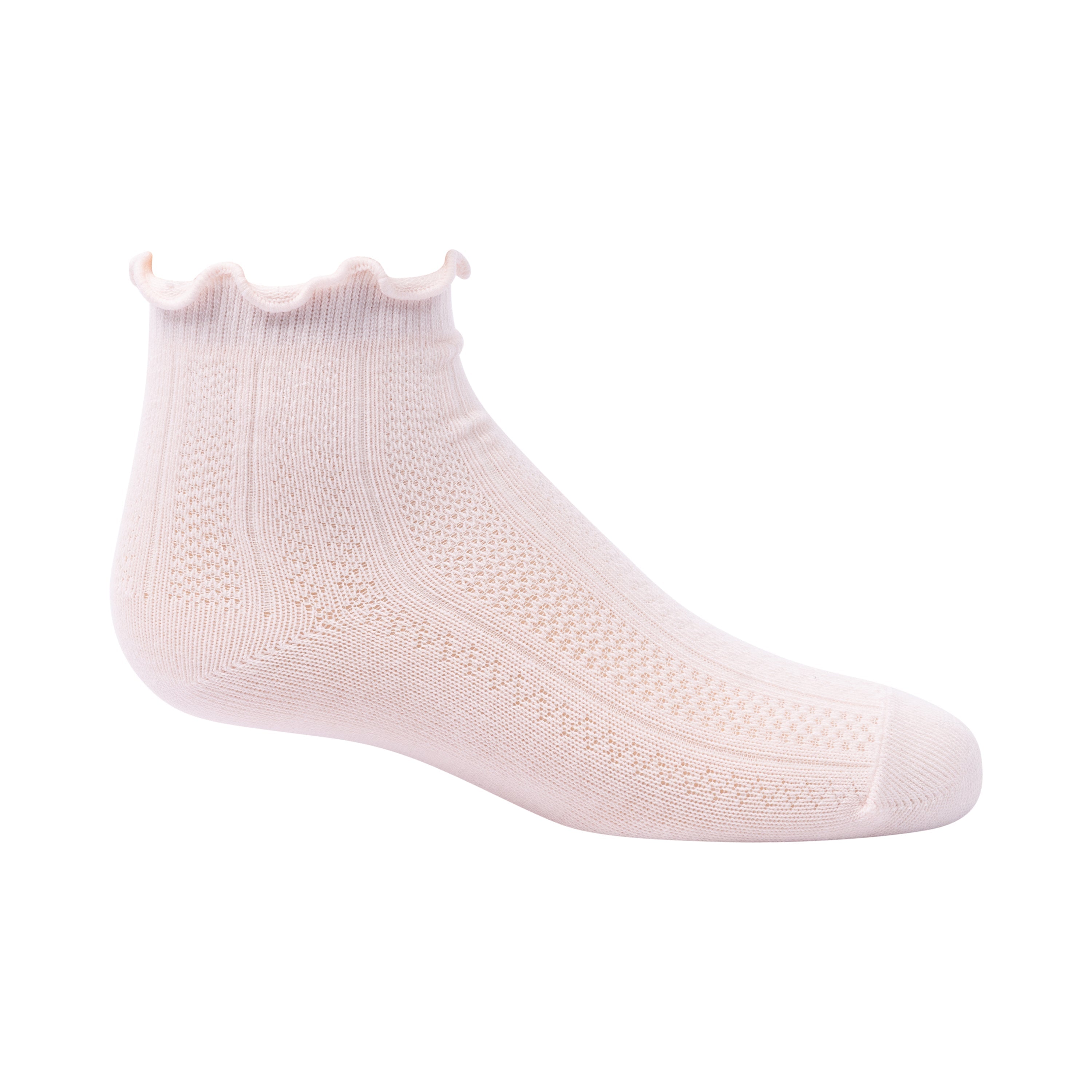 anklet modal pattern scalloped edge