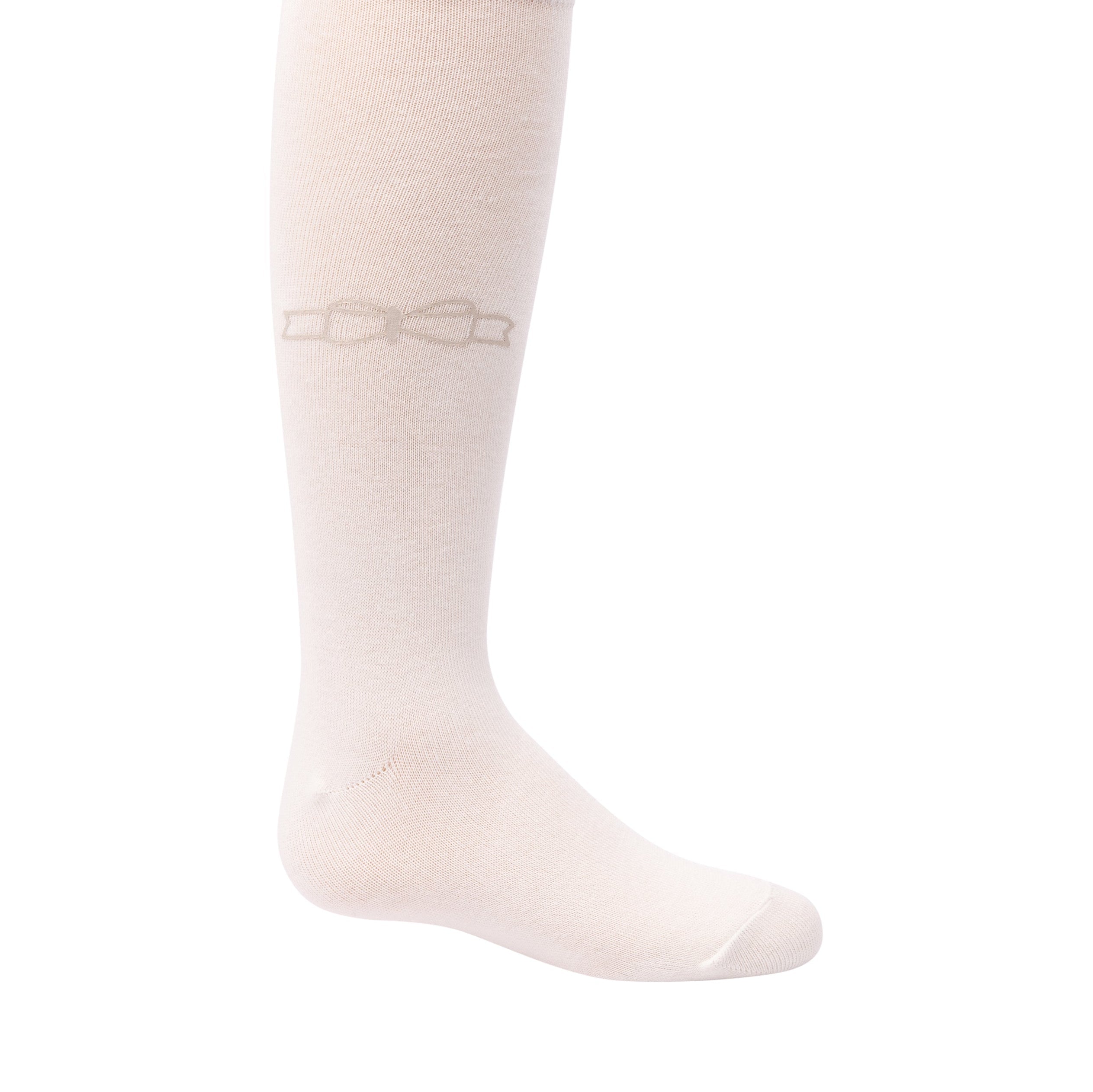tights cotton printed bow