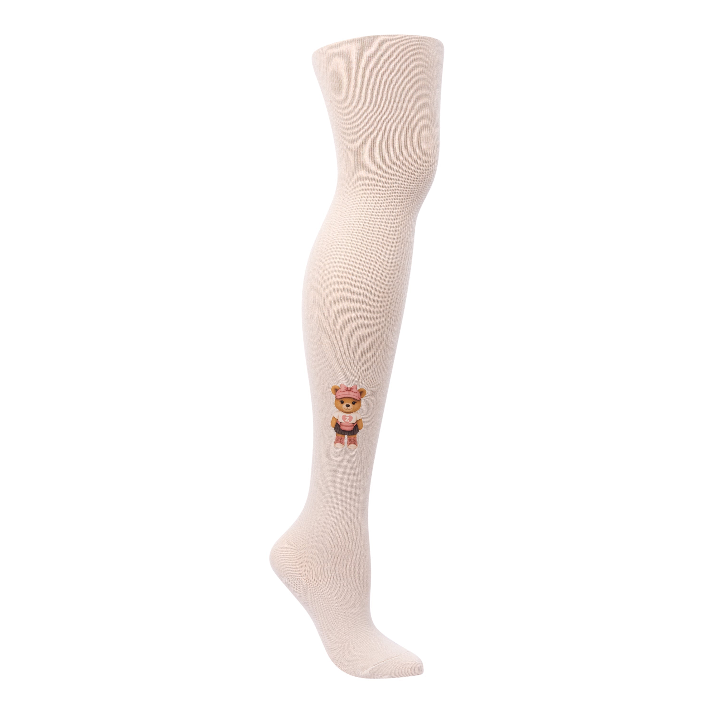 tights cotton girl bear printed