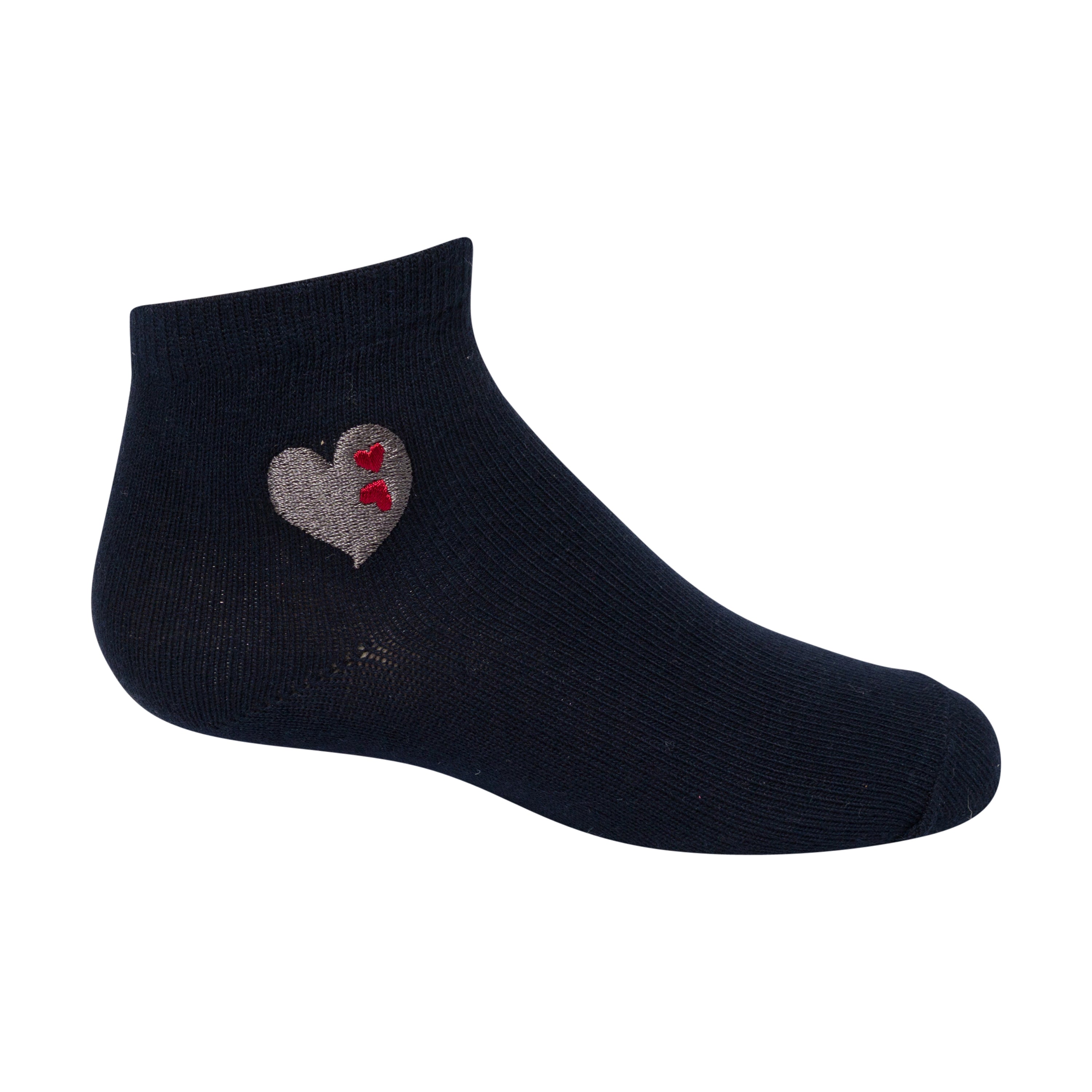 anklet embroidered double heart