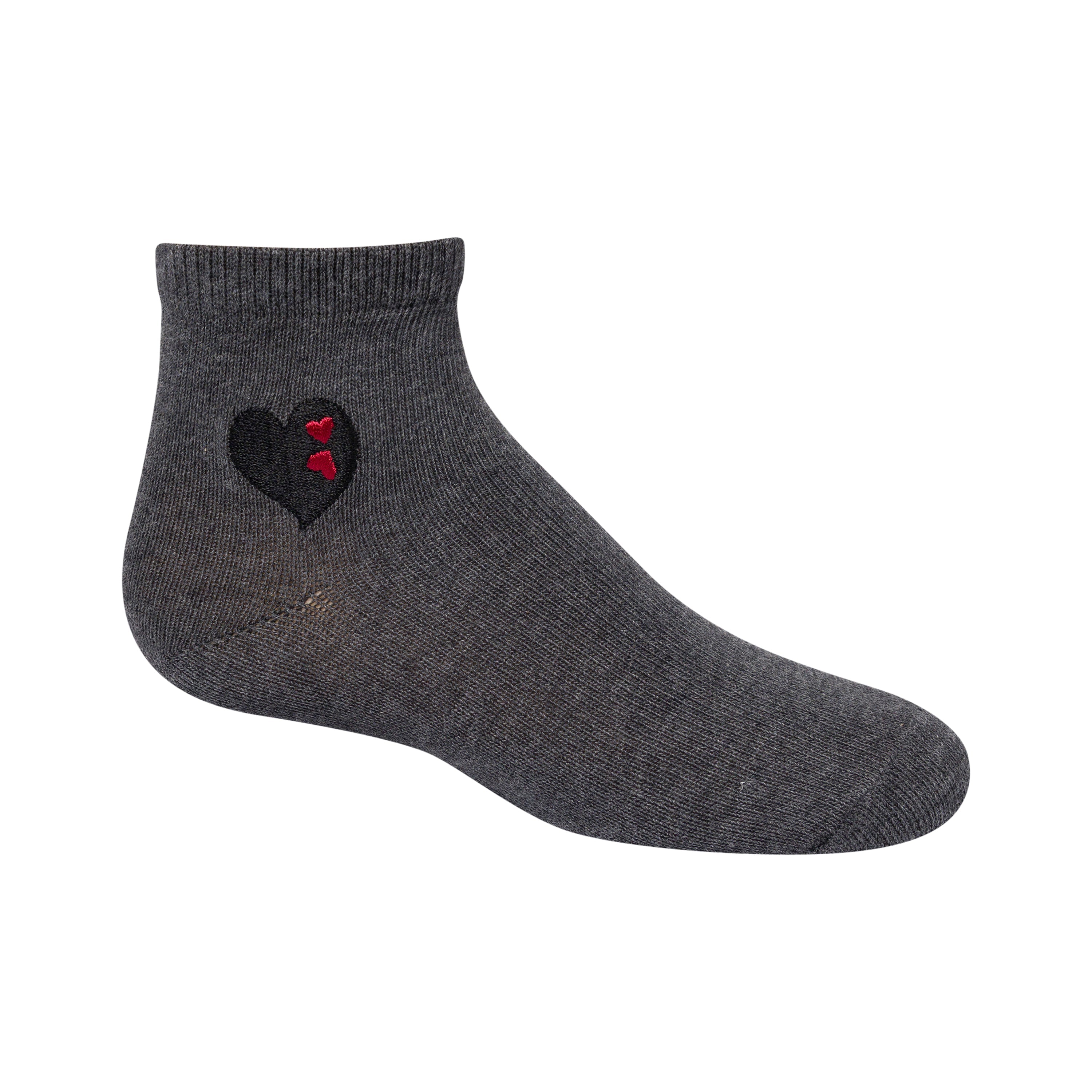 anklet embroidered double heart
