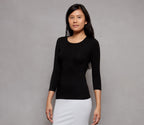 cotton scoop neck 3/4