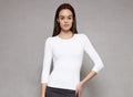 cotton scoop neck 3/4