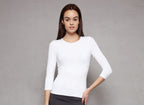 cotton scoop neck 3/4