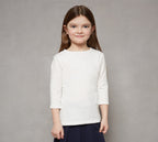 shell 3/4 sleeve kids  cotton