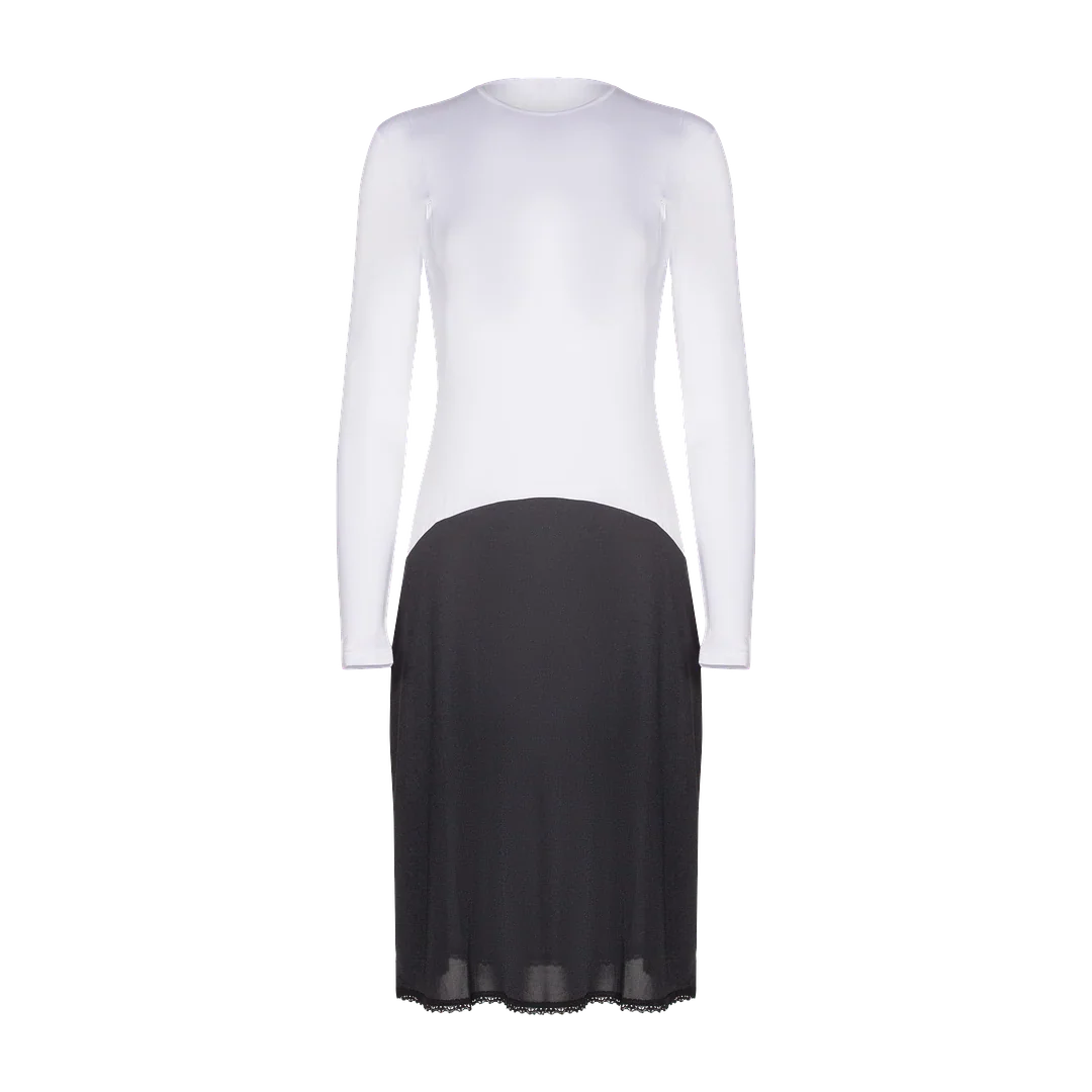 slip full nursing shell with zippers viscose top nylon bottom 39inch