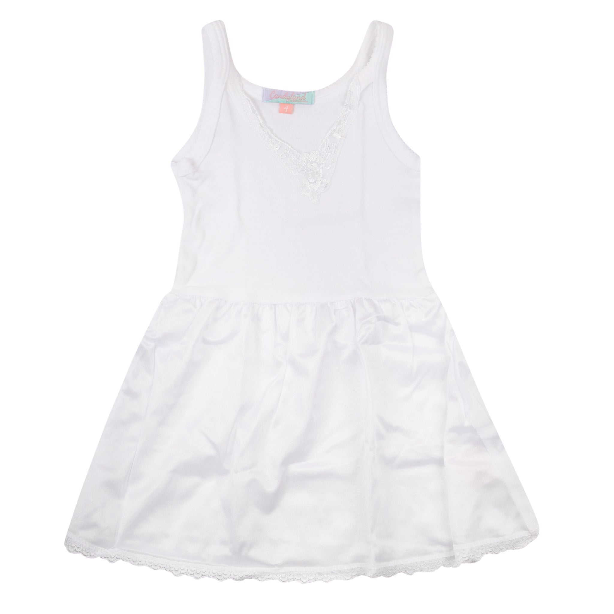 slip white full no sleeves