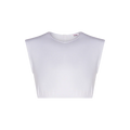 shell crop sleeveless organic cotton