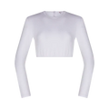 shell long sleeve crop with round collar