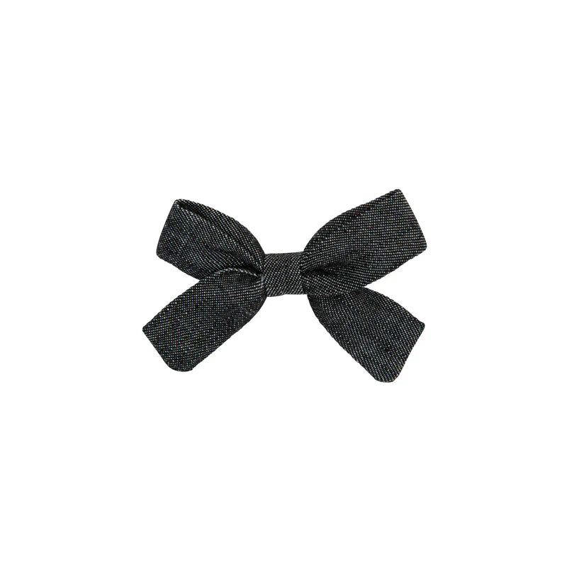 clip denim bow