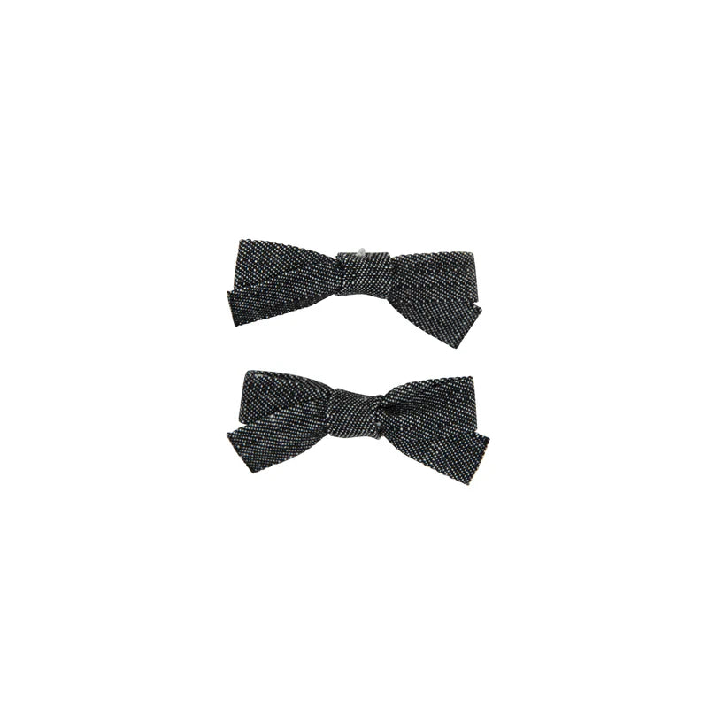 clip denim bow set
