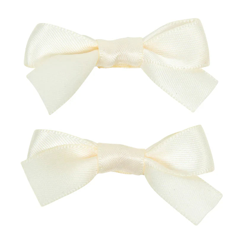 clip satin ribbon bow set