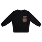 top l/s plaid pocket sweatshirt
