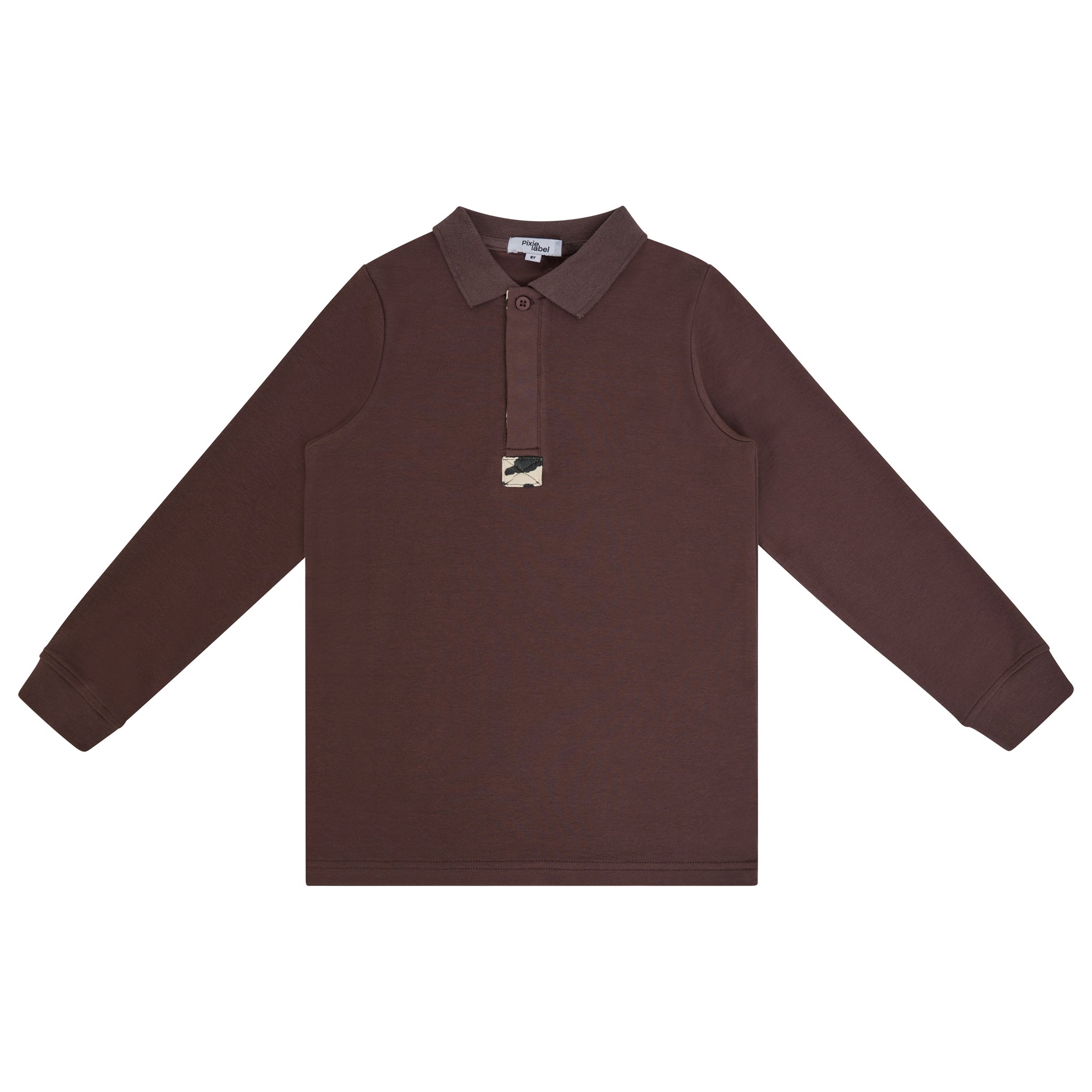 polo l/s printed placket