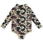 set outfit printed mockneck and overalls