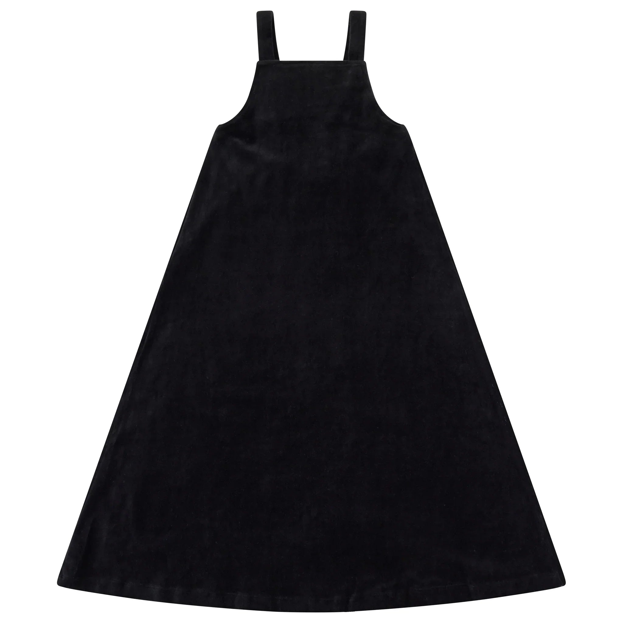 maxi dress velour pinafore