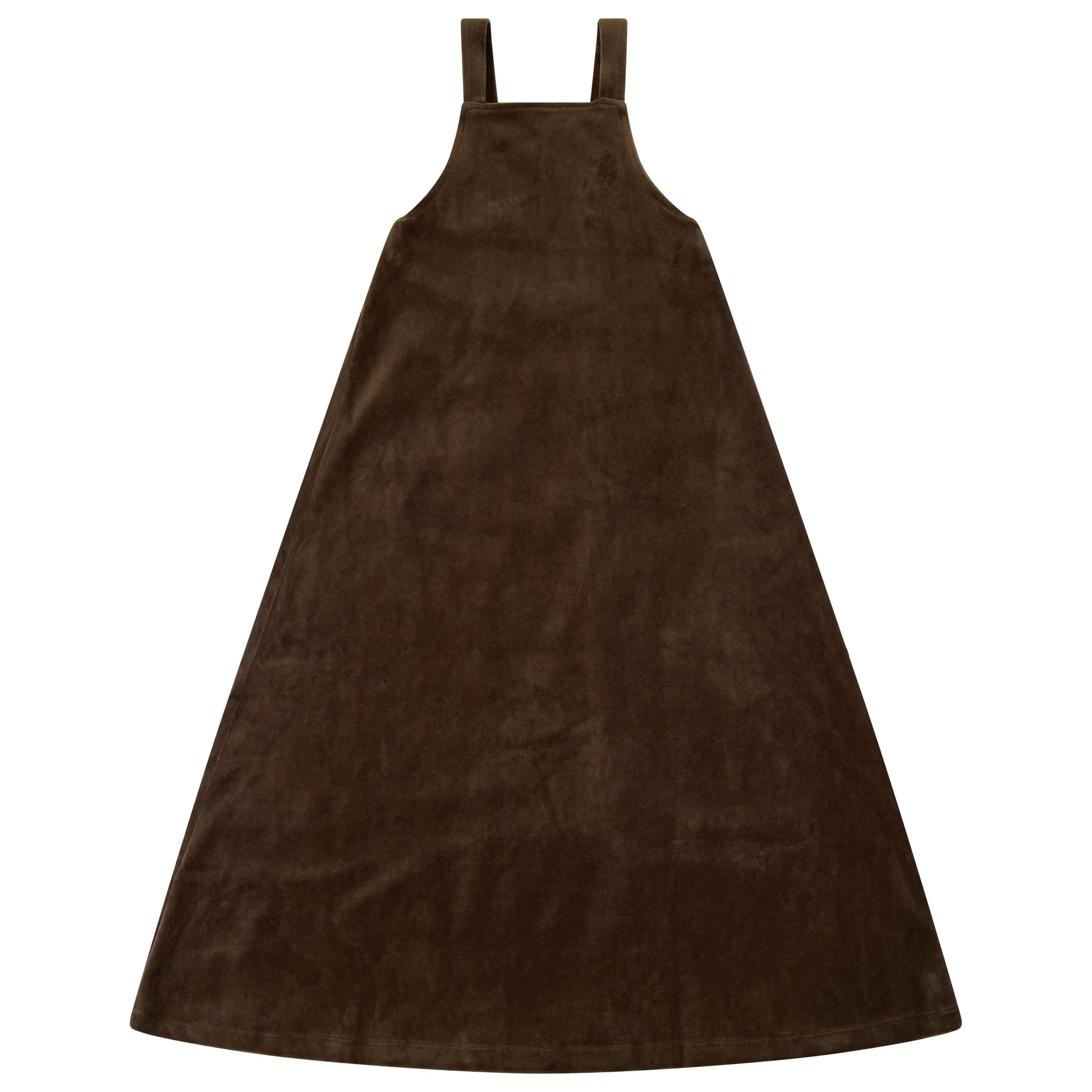 maxi dress velour pinafore