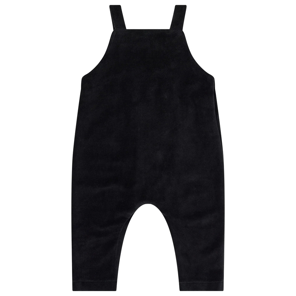 one piece velour pinafore overalls