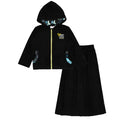 bathrobe 2 pc postcard color trim terry zip up and skirt