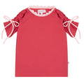 swim tee scalloped detail drawstring