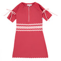 swimdress scalloped detail half zip