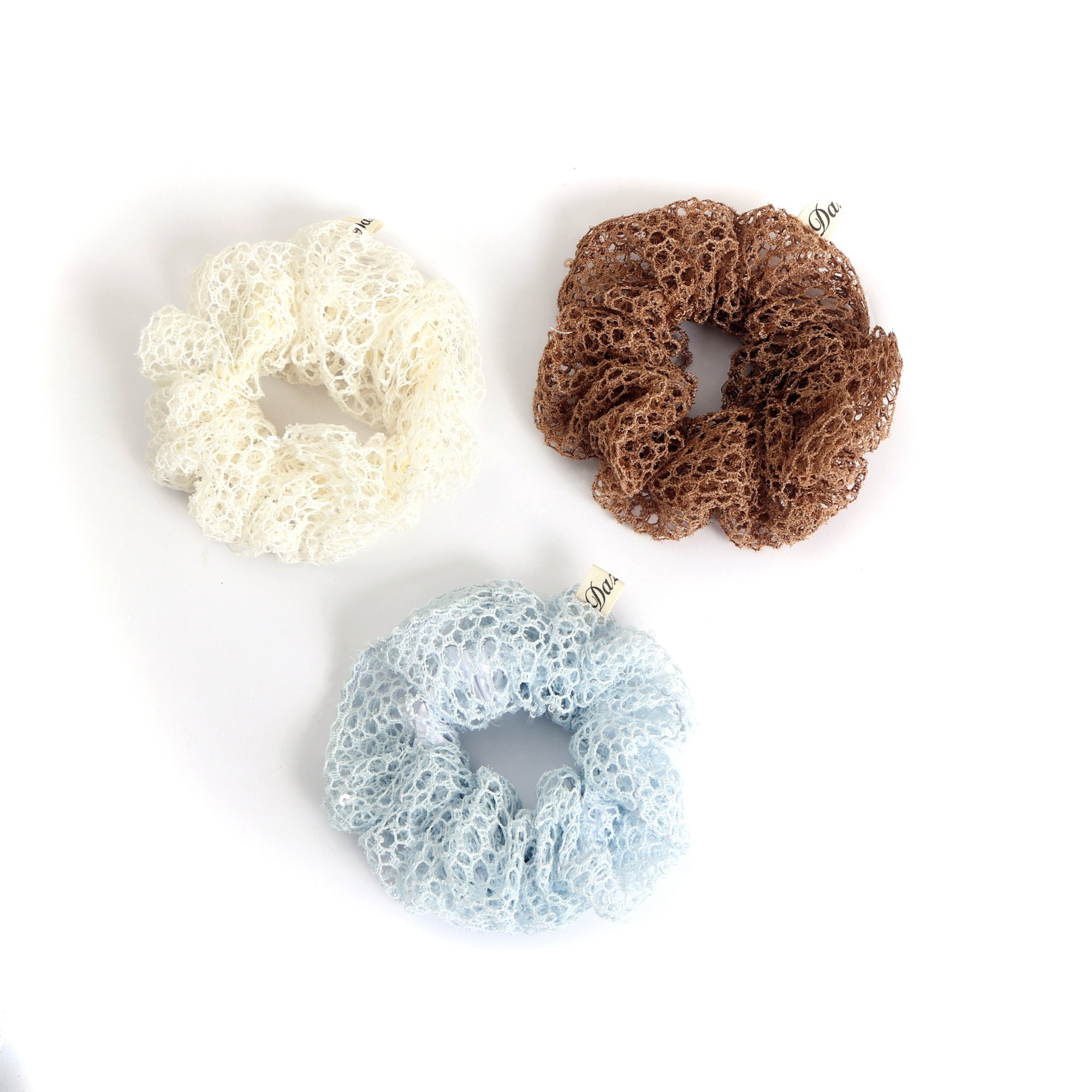 pony scrunchie mesh sequince