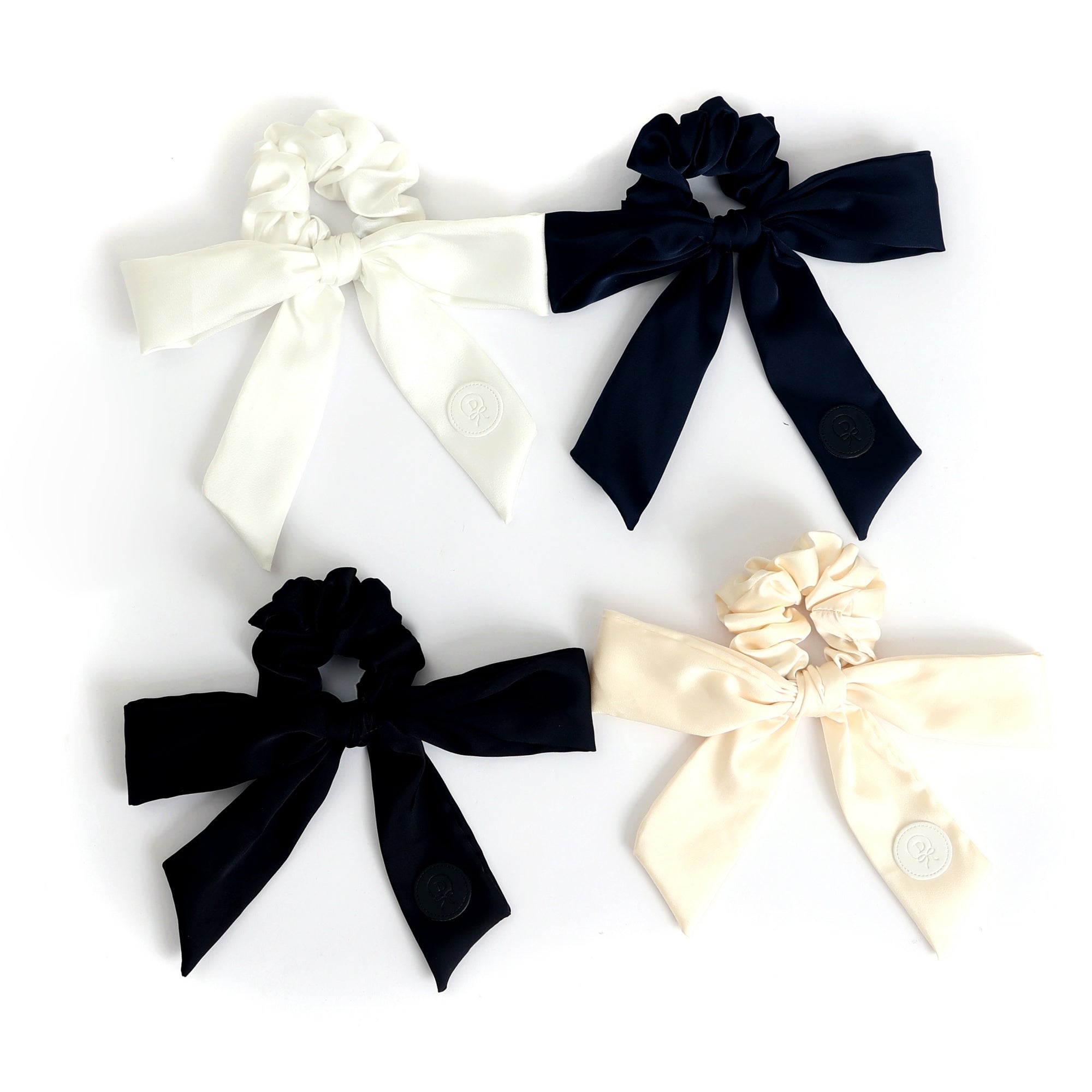 pony scrunchie satin string bow