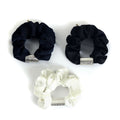 pony scrunchie satin with silver charm