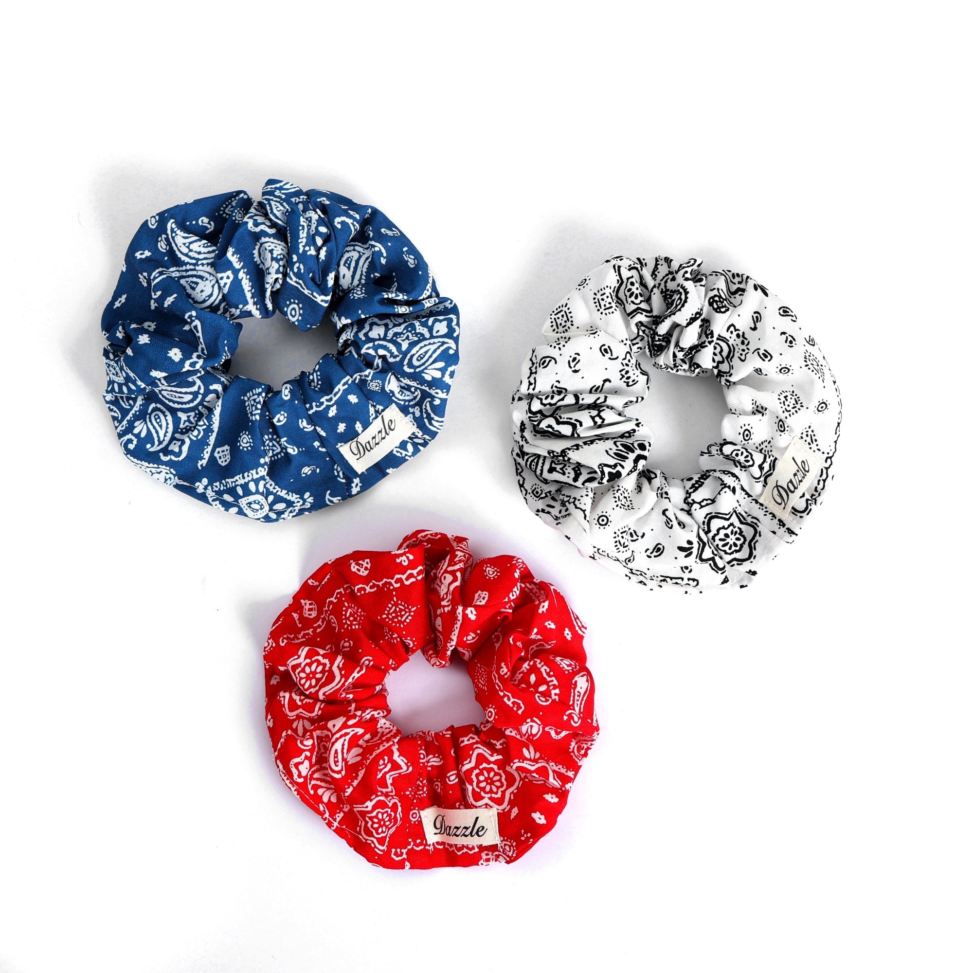 pony scrunchie paisley