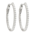 earring oval cz hoop