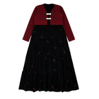 maxi dress embroidered duo