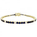 bracelet tennis cz double safety lock