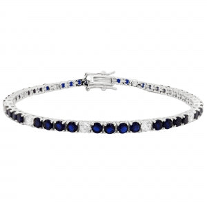 bracelet tennis cz double safety lock