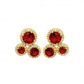earring ruby cz stud