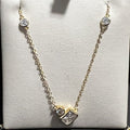 necklace round rectangle cz
