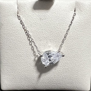 necklace pear cz