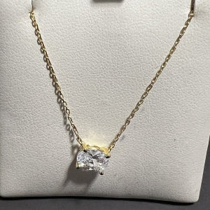 necklace oval cz
