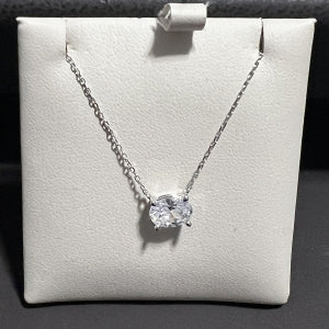 necklace oval cz