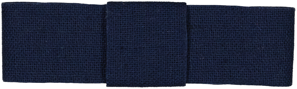 clip barrette linen tuxedo bow