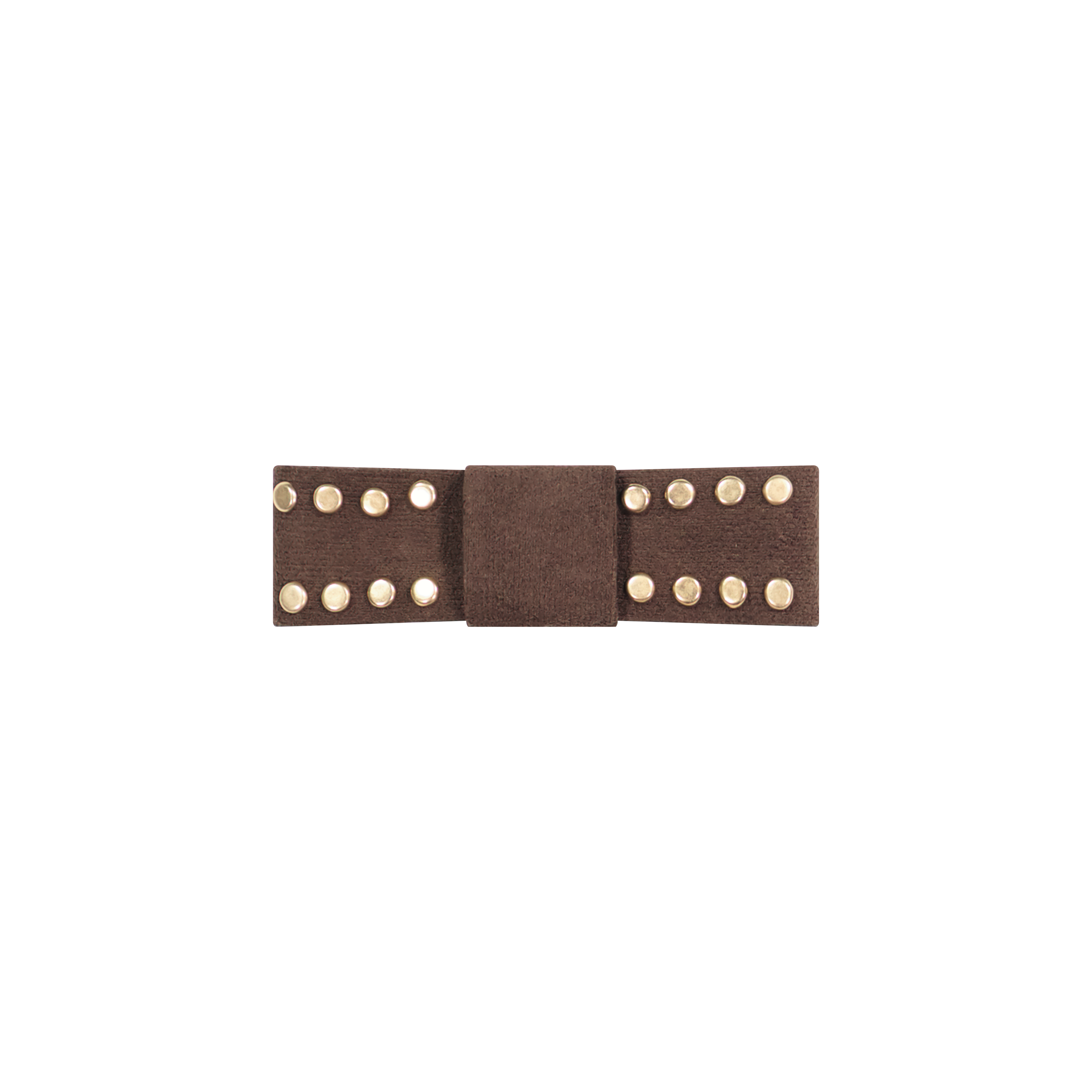 clip barrette suede nailheads