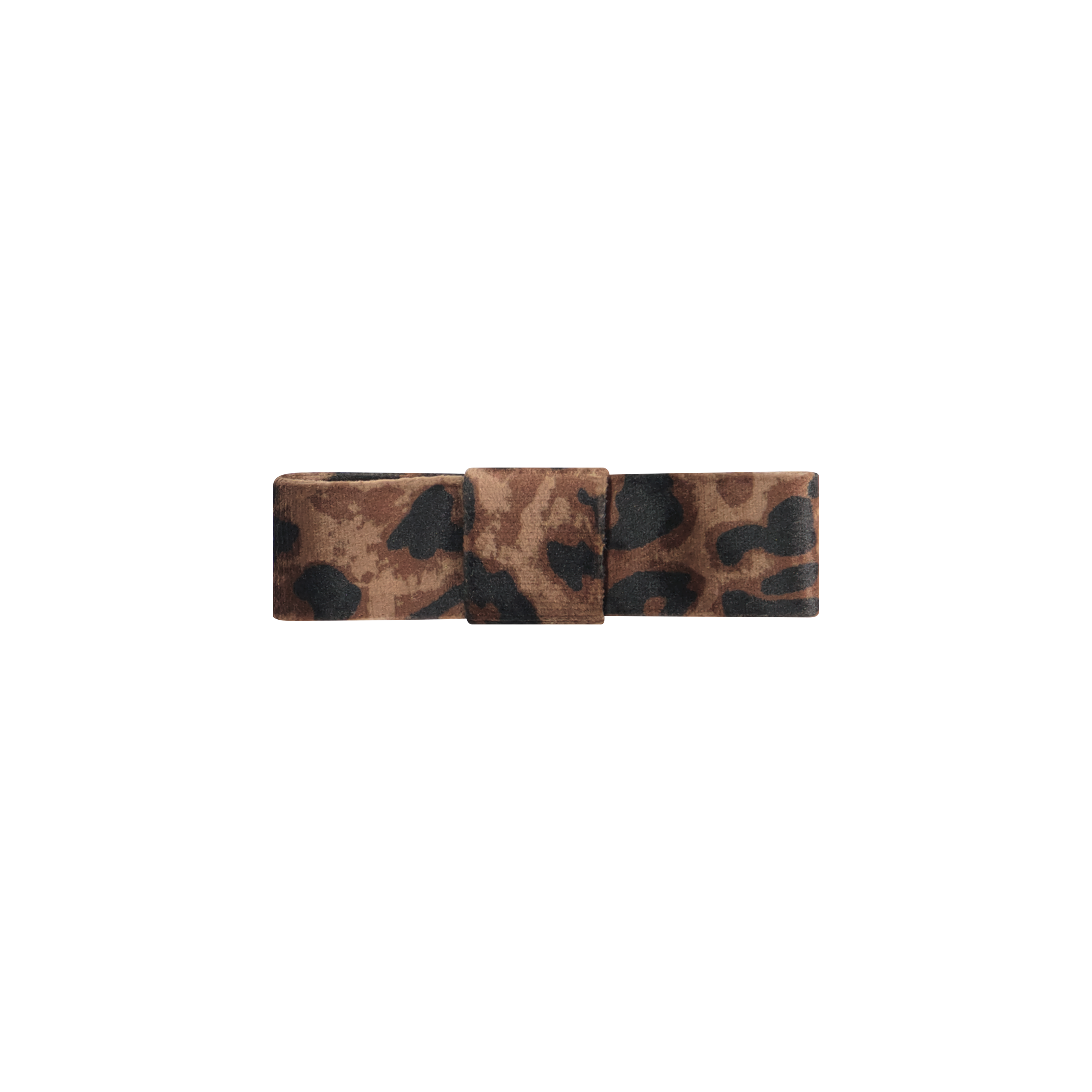 clip barrette leopard velvet