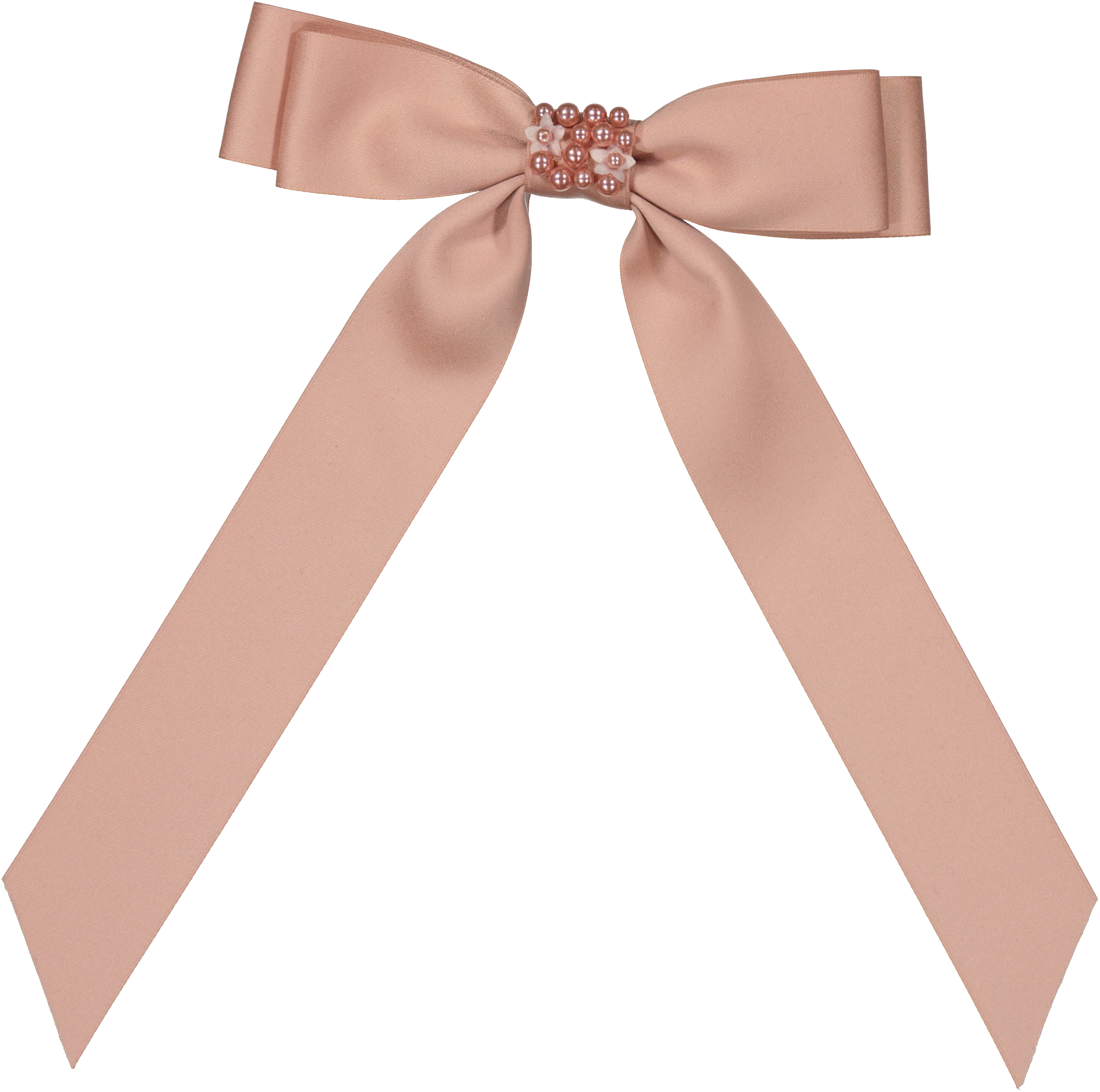 clip colored pearls bow