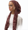 headscarf open embroidered botanica