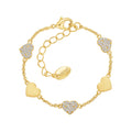 bracelet flat lined hearts
