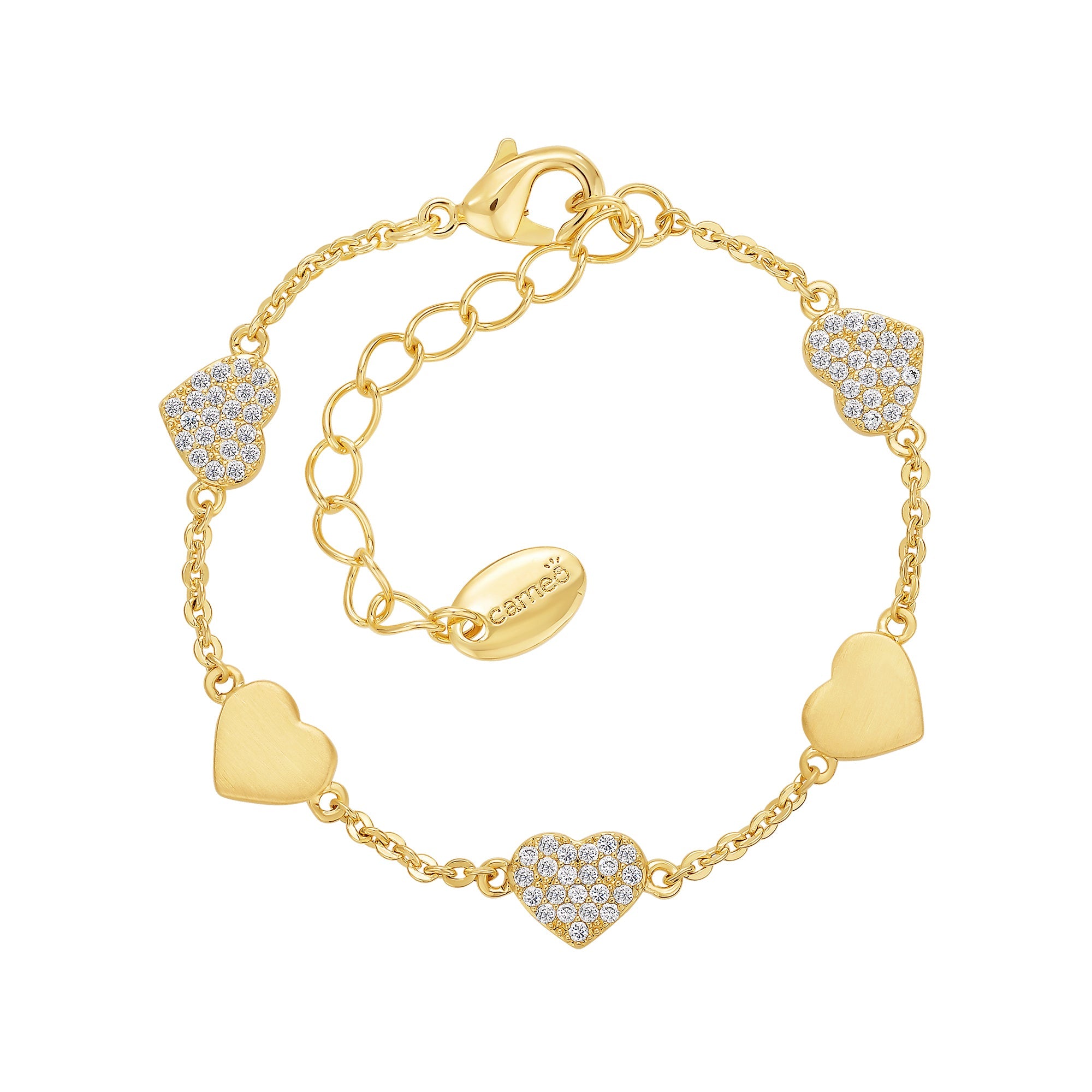 bracelet flat lined hearts