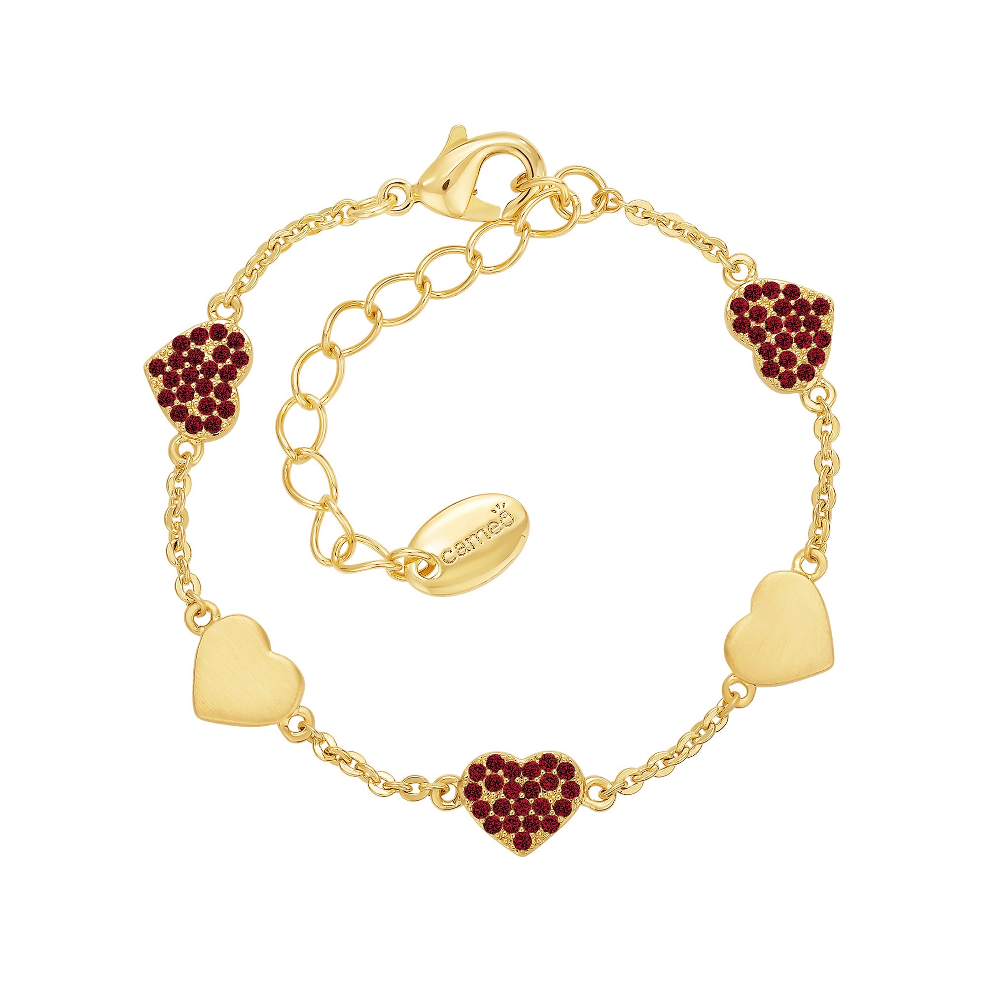 bracelet flat lined hearts